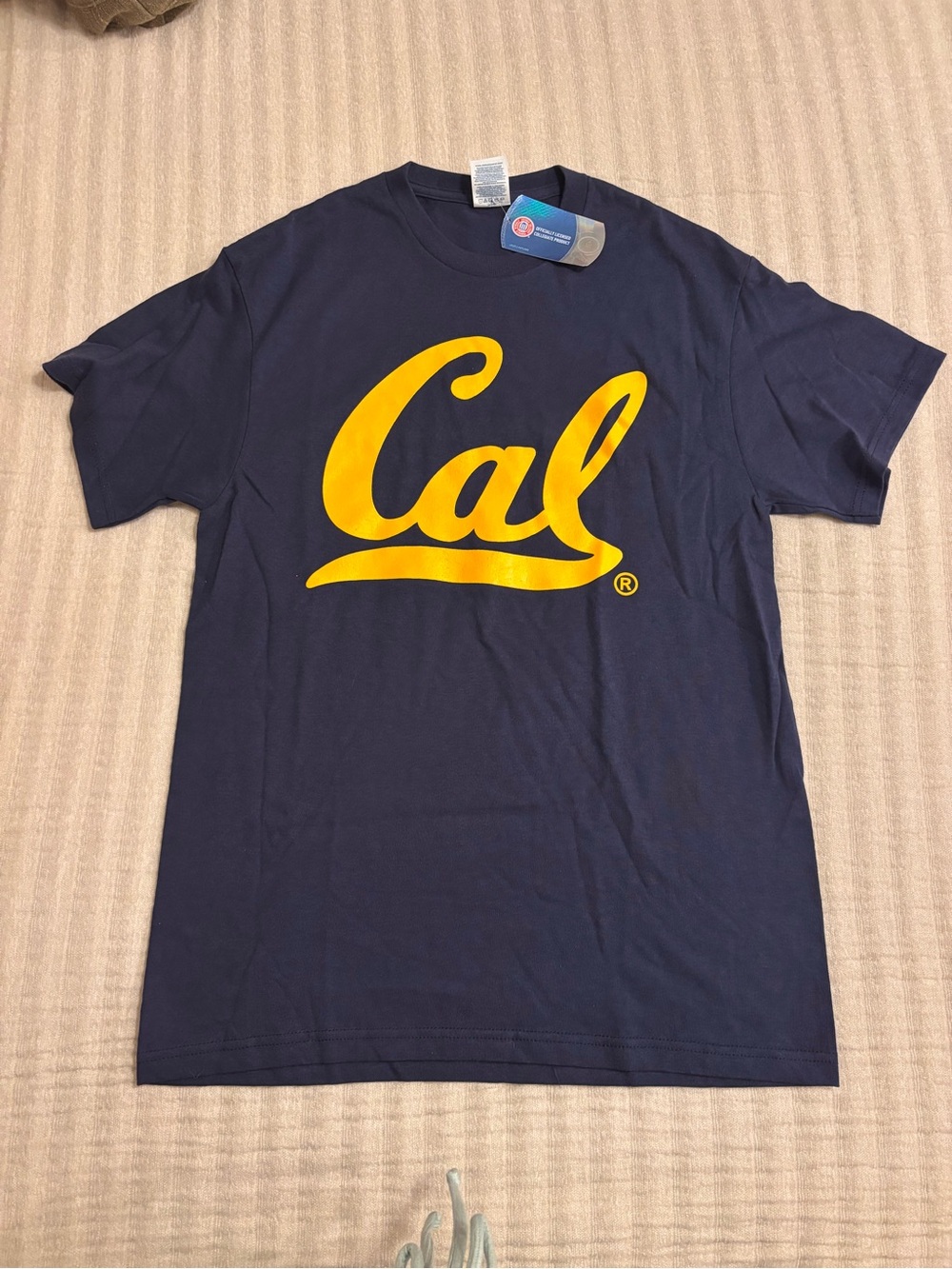 Cal Script Logo Short Sleeve T-Shirt - Navy/Gold